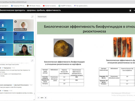 Фрагмент онлайн-выступления Денякиной Елены, агронома-консультанта ООО "АгроБиоТехнология"